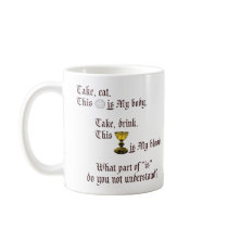Body and Blood mugs