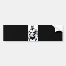 body-builder_vector_image man muscular sports bumper sticker