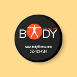 Body Madness Fitness Personal Trainer Round Magnet magnets