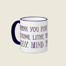 Body, Mind & Spirit Mug by templegreen Body, Mind & Spirit Mug
