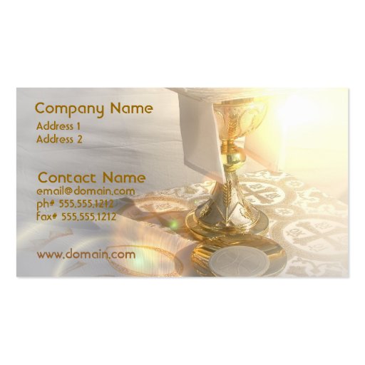 Body of Christ Business Card (front side)