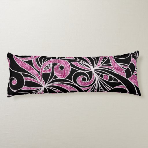 Body Pillow Drawing Floral Zazzle