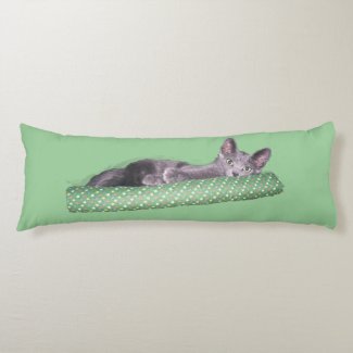 Body Pillow - Gray Kitten