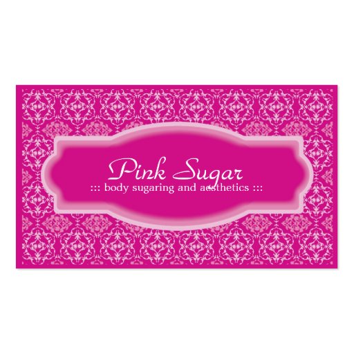 Body Sugaring & Aesthetics Business Card (front side)