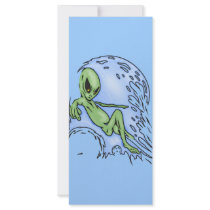 Body Surfing Alien Rack Card