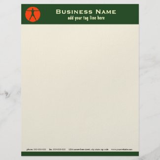 Body Vitruvian Man Fitness Letterhead letterhead