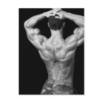 Bodybuilder Back Postcard by Photos_By_JAE Bodybuilder Back Postcard