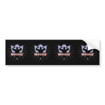 Bodybuilder Muscle Logo Bumper Sticker