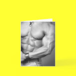 Bodybuilder Torso Notecard