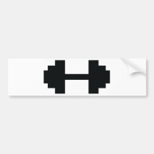 bodybuilding dump bells bumper sticker