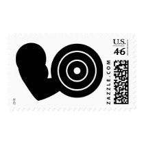 bodybuilding icon postage stamp