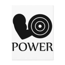 bodybuilding power post card