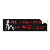 BodyShop-bumper sticker bumper stickers by FitnessBuff BodyShop-bumper sticker bumper stickers
