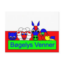 Boegely's Friends - Bøgelys Venner postcards
