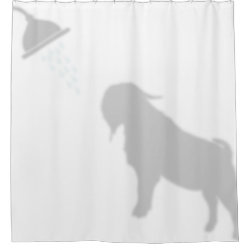 Boer Buck Goat Shadow Silhouette Shadow Buddies Shower Curtain