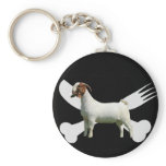 BOER GOAT PIRATE FLAG - KNIFE AND FORK KEYCHAIN