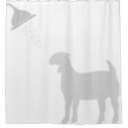 Boer Goat Shadow Silhouette Shadow Buddies Shower Curtain