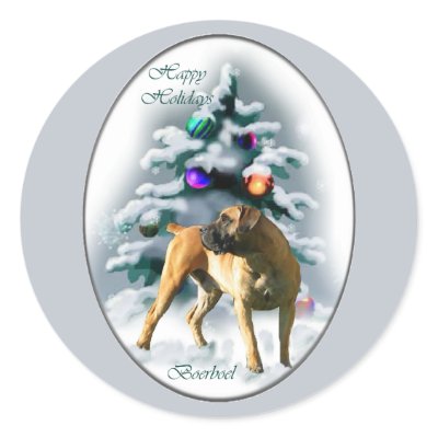 Boerboel Christmas Gifts sticker