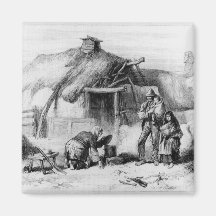 Bog-Trotters Cabin Refrigerator Magnet