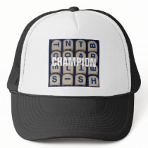 Boggle, CHAMPION hats by rebeccalgoldberg Boggle, CHAMPION hats