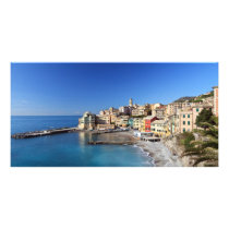 Bogliasco overview, Italy Photo Greeting Card