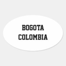 Bogota Colombia oval stickers