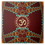 Bohemain Jewel Aum Omkara  Ceramic Tile