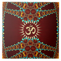 Bohemain Jewel Aum Omkara  Ceramic Tile tiles