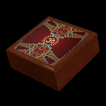 Bohemain Jewel Aum Omkara Lacquered Gift Box gift boxes