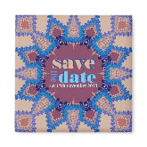 Bohemian Earth Star Save the Date Magnet magnet