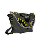 Bohemian Hand-drawn Yellow & Charcoal Flowers messenger bags