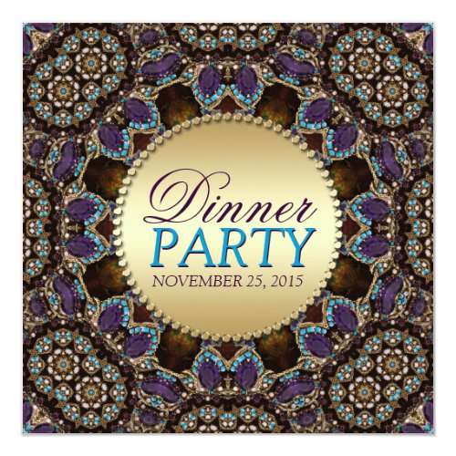 Bohemian Mosaic Dinner Party Invitations