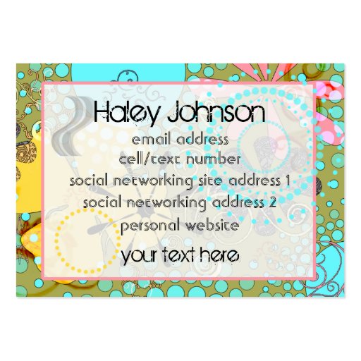 Bohemian One Social/Business Cards (front side)
