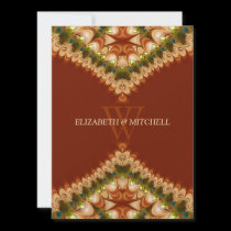 Bohemian Peacock Lace Wedding Invitations invitations