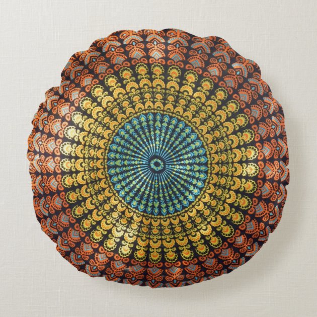 Bohemian Style Pillow Round Pillow-0