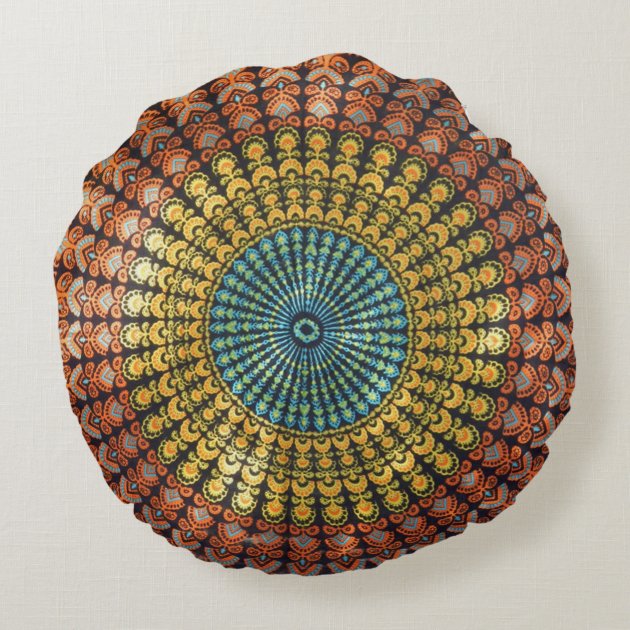 Bohemian Style Pillow Round Pillow