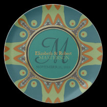 Bohemian Tribal Monogram Keepsake Plate plates