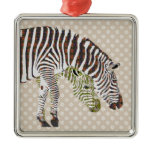 Bohemian Zebras Ornament