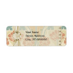 boho art deco vintage art flower pattern custom return address label