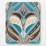 boho art nouveau chic abstract design mouse pad