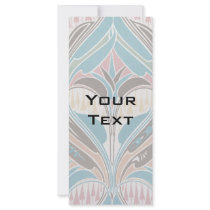 boho art nouveau chic abstract design custom rack card