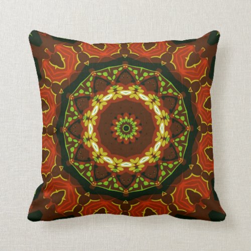 Boho Batik Geometric Mandala Cushion / Pillow