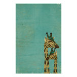 Boho Blue Giraffes  Stationery