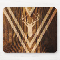 deer, cool, wood, boho, vintage, hipster, funny, rustic, stag, pattern, head, wood texture, rustic deer head, traditional, elegant, animal, trendy, fashion, popular, mousepad, Mouse pad com design gráfico personalizado