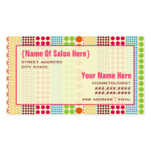 Boho Dots Cosmetologist Salon Appointment Business Card Templates