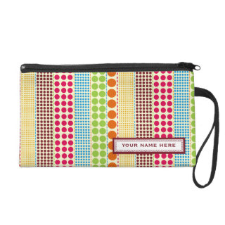 Boho Dots Personalized Wristlet