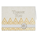 BOHO Faux Burlap n Lace Chevron modern mod style Greeting Cards
