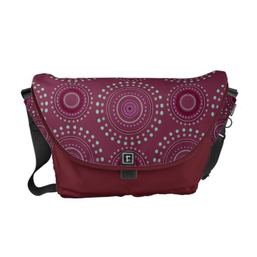 Boho Medallian Messenger Bag - Bordeaux