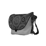 Boho Medallian Messenger Bag - Charcoal Gray