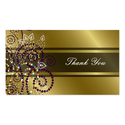 Boho Purple Spirals Gold Favor Gift Tag Name Card Business Cards by 